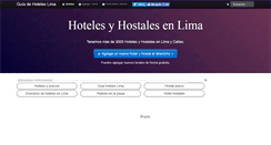 Desktop Screenshot of guiadehoteleslima.com